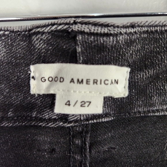 NWT Good American Good Legs Stovepipe Cigarette Jeans in Washed Black 4/27 #0187 - Picture 15 of 15